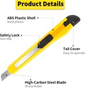 Retractable Utility Knife, Plastic Body