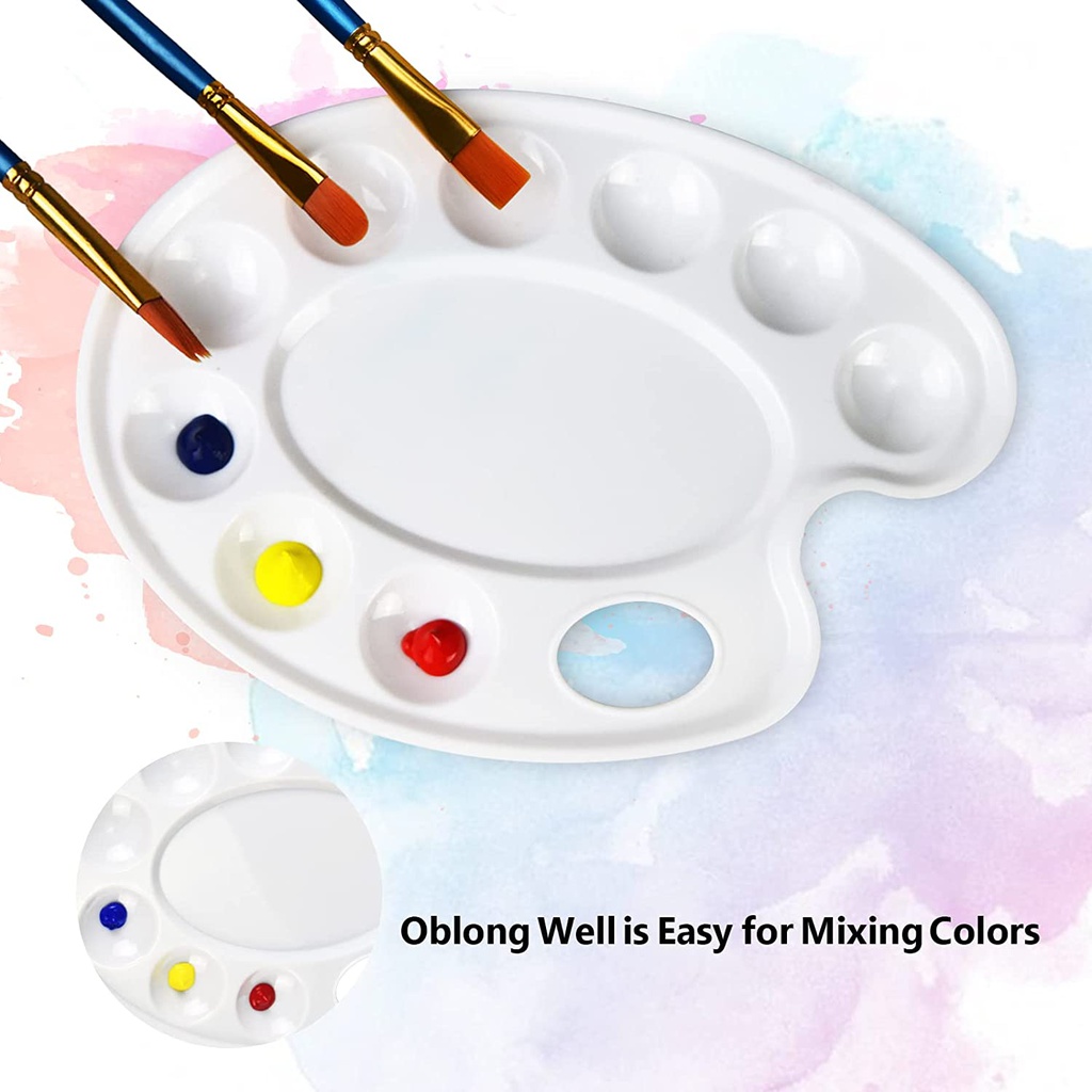 Smart Plastic Palette, White, 9 Round and 4 Rectangular Wells
