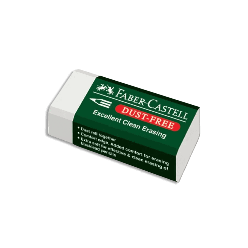 [PEN-ERA-0006] Faber-Castell Dust-Free Art Eraser, Small, White