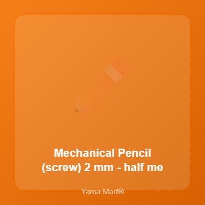 [PEN-MEC-0027] Screw Mechanical Pencil, 2 mm, Half-Metal Body