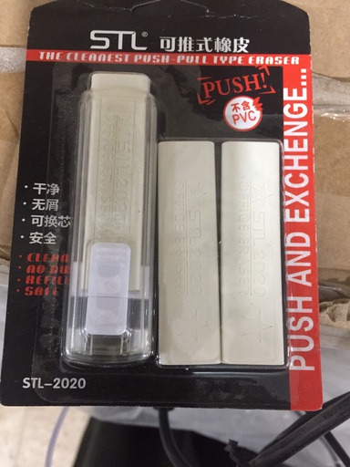 [PEN-ERA-0025] STL Dust-Free Art Eraser, Large, on Card with 2 Refills
