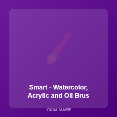 Smart Brush for Watercolour, Acrylic and Oil, Flat, Assorted Sizes